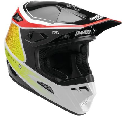 ANSWER RACING AR1 VIVID HELMET - RED/WHITE/HYPER ACID