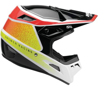 ANSWER RACING AR1 VIVID HELMET - RED/WHITE/HYPER ACID