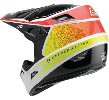 ANSWER RACING AR1 VIVID HELMET - RED/WHITE/HYPER ACID