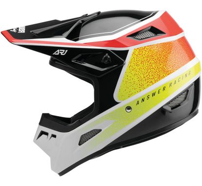 ANSWER RACING AR1 VIVID HELMET - RED/WHITE/HYPER ACID