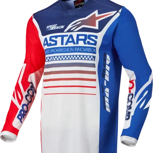 ALPINESTARS RACER COMPASS JERSEY OFF WHITE/RED FLUO/BLUE 482-9740M