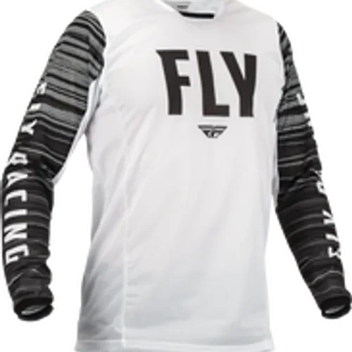 FLY RACING KINETIC MESH JERSEY WHITE/BLACK/GREY ADULT SIZES