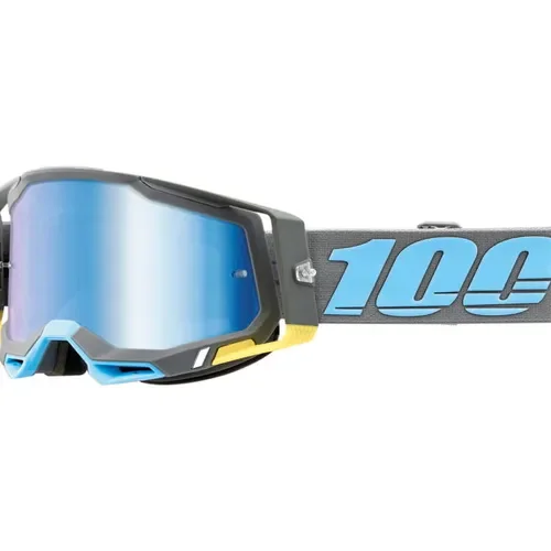 100% Racecraft 2 Goggles Trinidad with Blue Mirror Lens