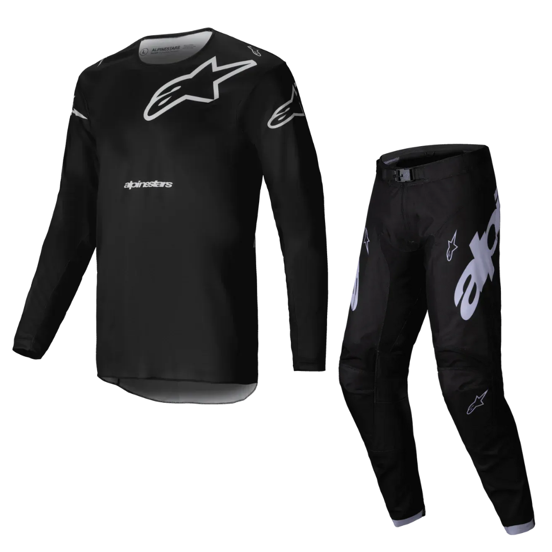 2025 ALPINESTARS RACER GRAPHITE BLACK/GRAY JERSEY + PANT SET