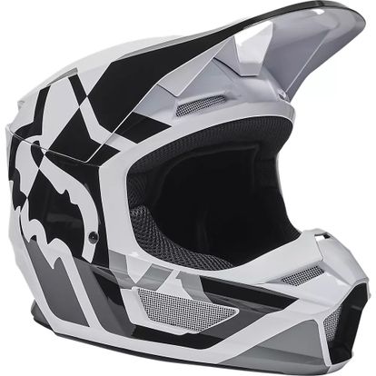 FOX V1 LUX HELMET - BLACK/WHITE - ADULT SIZES