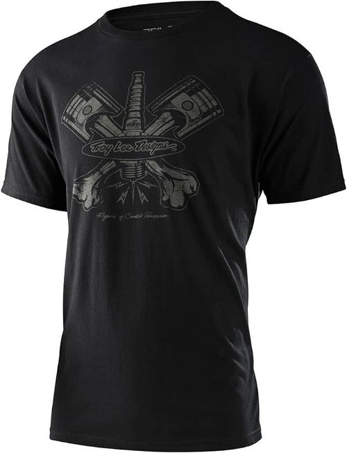Troy Lee Designs 40th Piston Bone Short Sleeve T-Shirt (Black) (Small)