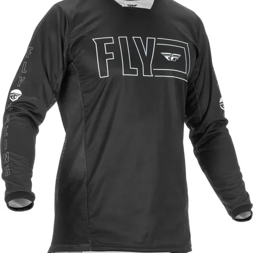 FLY RACING KINETIC FUEL JERSEY BLACK/WHITE 375-420