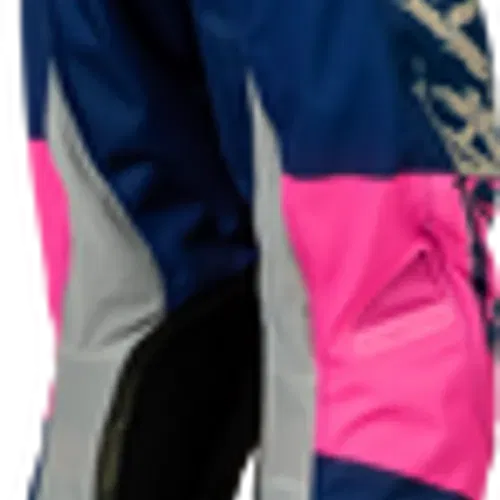 FLY RACING YOUTH KINETIC KHAOS PANTS PINK/NAVY/TAN  YOUTH SIZES