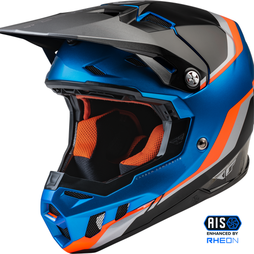 FLY RACING YOUTH FORMULA CC DRIVER HELMET- BLUE/ORANGE/BLACK 73-4312Y