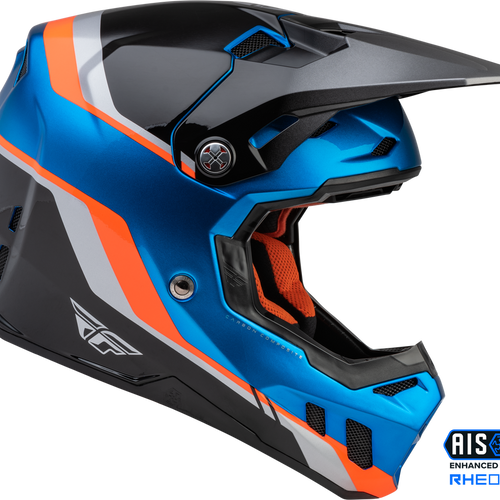 Fly Racing Youth Formula CC Driver Helmet - Blue/Orange/Black - Youth Large