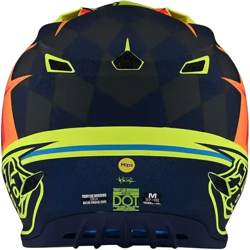 Troy Lee Designs Youth SE4 Midnight Helmet (Yellow/Red) (Medium) 112327023