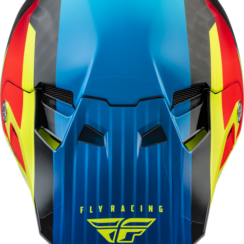 Fly Racing Youth Formula Carbon Prime Helmet - Hi-Vis/Blue/Red - Youth Large