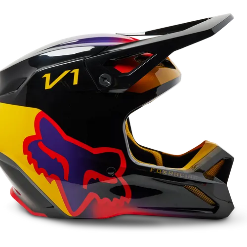 Fox Racing V1 Toxsyk Helmet - Black - Size XS - 29659-001-XS
