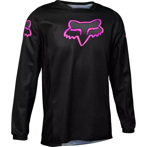 Fox Racing Youth Girls Blackout Jersey (Black/Pink)  29751-285