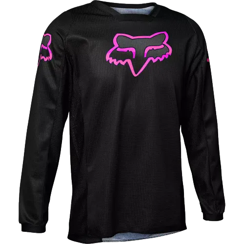 Fox Racing Youth Girls Blackout Jersey (Black/Pink)
