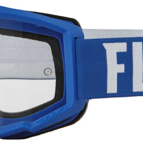 FLY RACING FOCUS GOGGLE BLUE/WHITE W/ CLEAR LENS