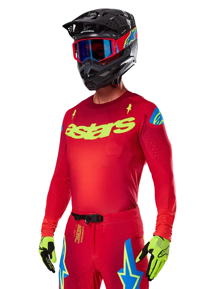 ALPINESTARS SUPERTECH MAKER JERSEY - BRIGHT RED YELLOW - 3760225-3058-X