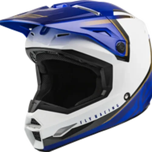 FLY RACING YOUTH KINETIC VISION HELMET WHITE/BLUE YOUTH SIZES 73-8654Y