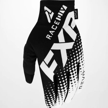 FXR RACING PRO-FIT LITE MX GLOVE (BLACK/WHITE) 223376-1001-