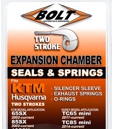 BOLT 2-STROKE O-RING SPRING+COUPLER KIT KTM/HUSQ/GAS 65/85 SX/TC/MC - 020-9006