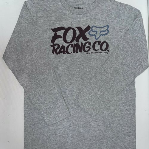 FOX YOUTH WAYFARER LS TEE [GRAY] YTH MEDIUM