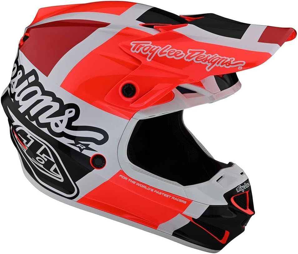 TROY LEE SE4 YOUTH POLYACRYLITE HELMET QUATTRO RED/CHAR SIZE MEDIUM - 112977013
