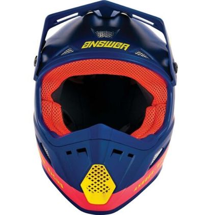 ANSWER RACING AR1 CHARGE HELMET - MIDNIGHT BLUE/YELLOW/PINK