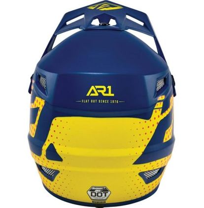 ANSWER RACING AR1 CHARGE YOUTH HELMET -  BLUE/YELLOW/PINK
