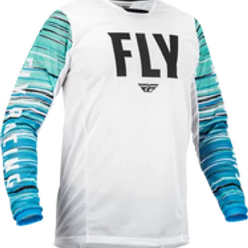 FLY RACING KINETIC MESH JERSEY WHITE/BLUE/MINT ADULT SIZES