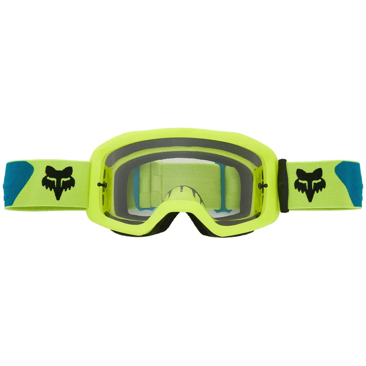 FOX RACING MAIN S GOGGLE FLOW YELLOW - CLEAR LENS