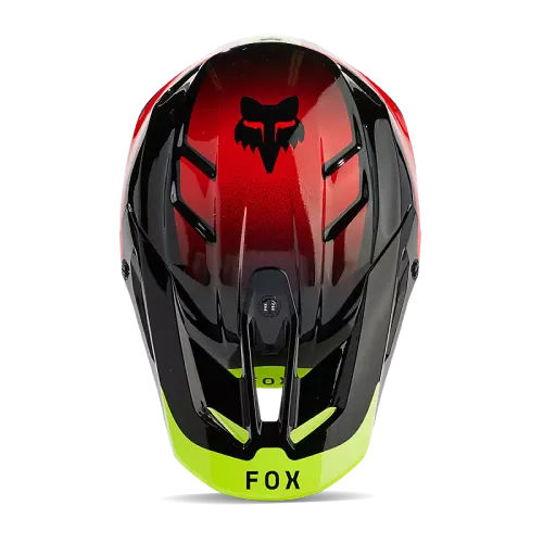 FOX RACING V3 REVISE HELMET [RED/YELLOW]