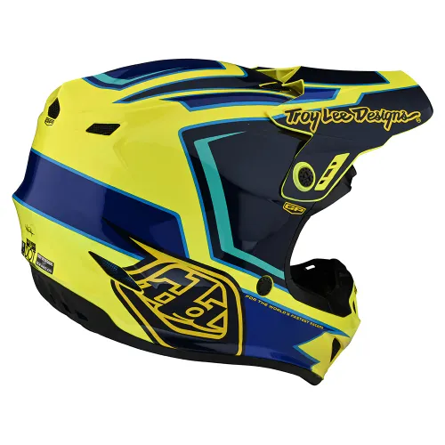 Troy Lee Designs Youth GP Helmet Ritn (Yellow) (Medium)