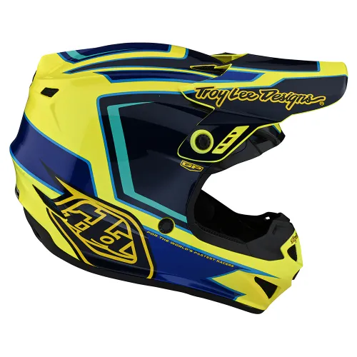 Troy Lee Designs Youth GP Helmet Ritn (Yellow) (Medium)
