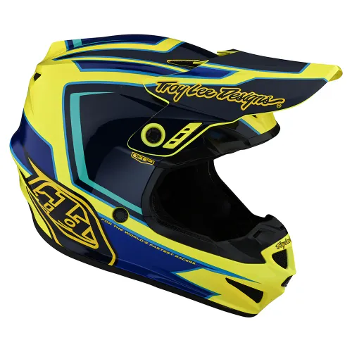 Troy Lee Designs Youth GP Helmet Ritn (Yellow) (Medium)