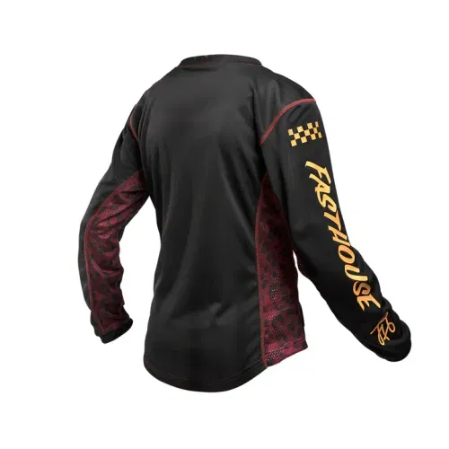 Fasthouse Grindhouse Golden Script Girl's Jersey - Black - Youth Large