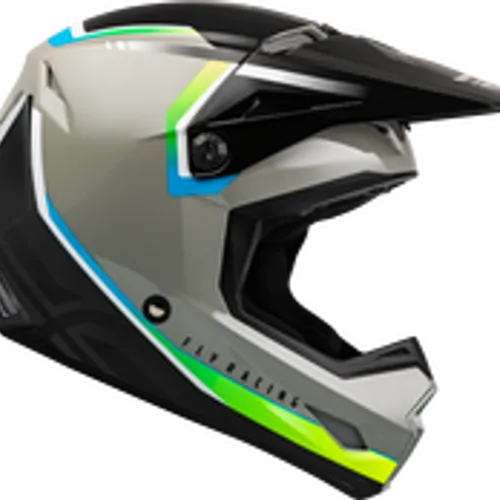 FLY RACING KINETIC VISION HELMET GREY/BLACK  73-8650