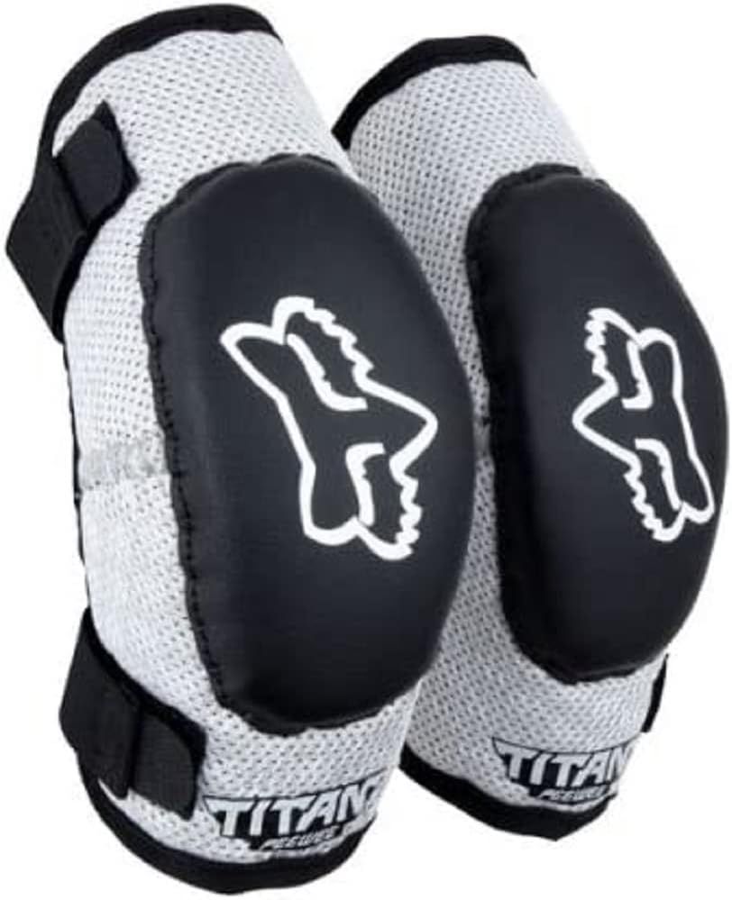 Fox Racing Peewee Titan Elbow Guard - Black/Silver - Youth Small/Medium