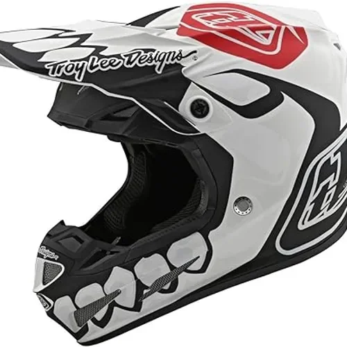 Troy Lee Designs SE4 Composite Skully Helmet (White/Black) (Small)