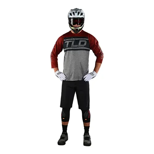 RUCKUS 3/4 JERSEY BARS RED CLAY / GRAY HEATHER 2X-LARGE