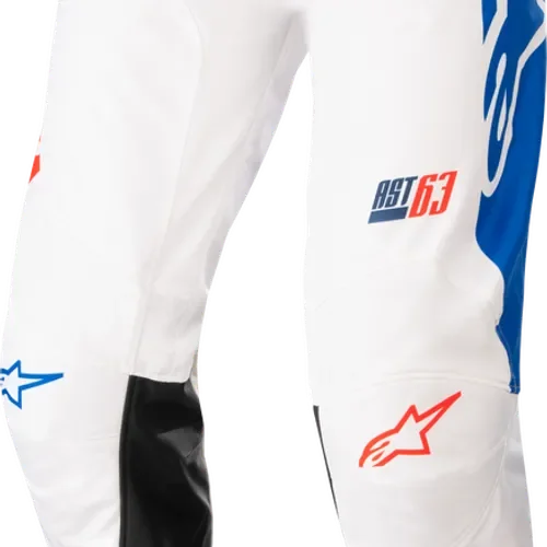 ALPINESTARS RACER COMPASS PANTS OFF (WHITE/RED FLUO/BLUE) ADULT SIZES