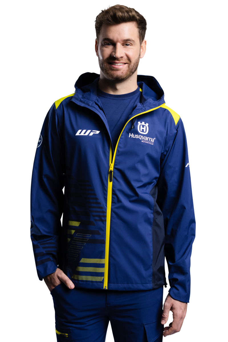 HUSQVARNA TEAM HARDSHELL JACKET BLUE - 3HS24003760X HUSQVARNA TEAM HARDSHELL JACKET BLUE - 3HS24003760X