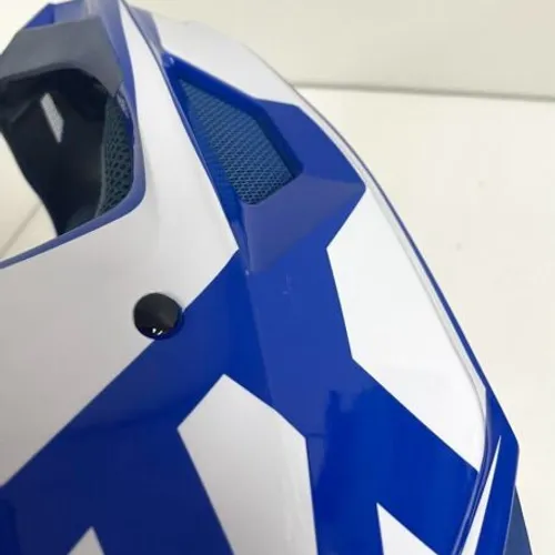 USED Fox Racing V1 Prix Dirt Bike MX SXS Helmet - Blue 