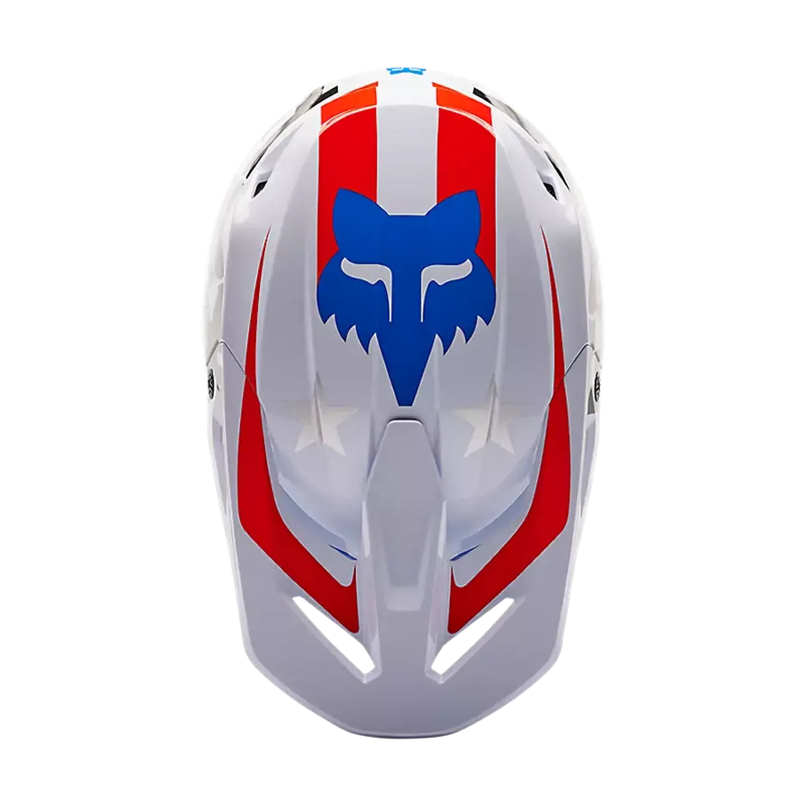 FOX RACING V1 UNITY LIMITED EDITION HELMET WHITE RED BLUE