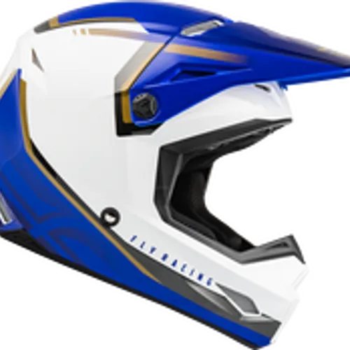 FLY RACING KINETIC VISION HELMET WHITE/BLUE 73-8654