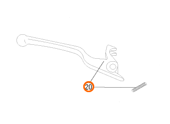 KTM HAND BRAKE LEVER + SPRING - KTM BIG BIKES 2009-2013 - 54813002200