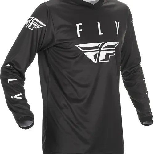 FLY RACING YOUTH FLY UNIVERSAL JERSEY BLACK/WHITE YOUTH XL 374-991YX