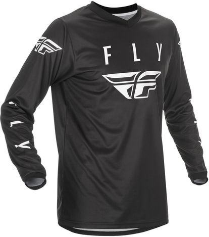 FLY RACING YOUTH FLY UNIVERSAL JERSEY BLACK/WHITE YOUTH XL