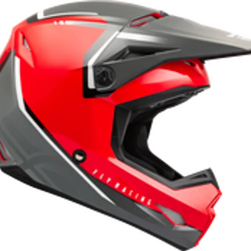 FLY RACING KINETIC VISION HELMET RED/GREY 73-8653