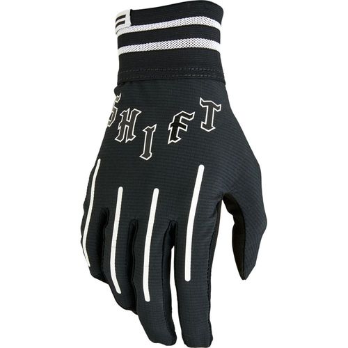 Shift Youth White Label Flare Gloves - Black/White - Youth Small - 27937-018-YS