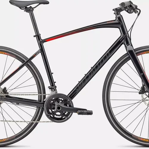 Specialized Bikes - SIRRUS 3.0, Large, GLOSS CAST BLACK / ROCKET RED / SATIN BLA